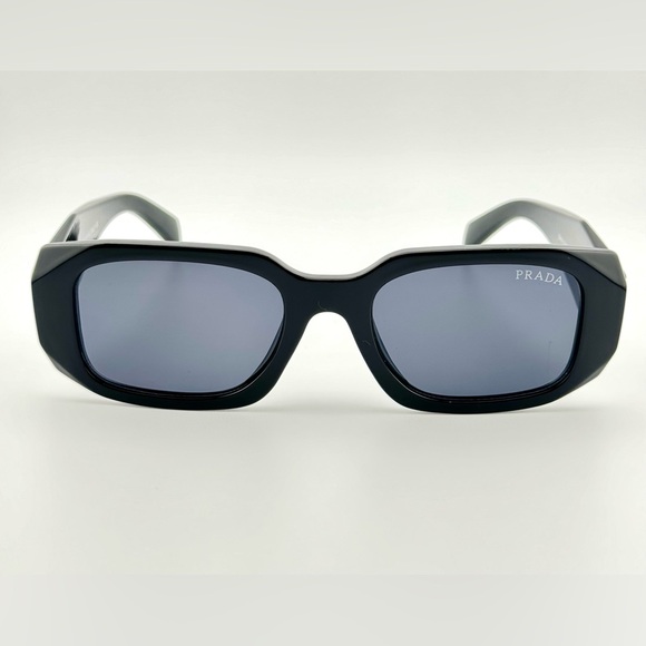 New! Prada Symbole Sunglasses SPR17WS Acetate Black Frame Gray Lenses UNISEX! - Picture 7 of 15